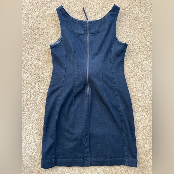 Anthropologie Holding Horses Dress Women's Petite 6 Denim Clara Tie Waist Mini - Picture 4 of 7